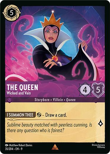 The Queen - Wicked and Vain - Fabled Disney Lorcana trading card
