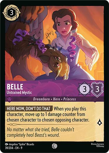 Belle - Untrained Mystic - Fabled Disney Lorcana trading card