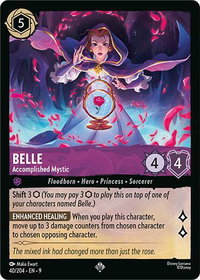 Belle - Accomplished Mystic - Fabled (9) #40/204 - Super Rare Disney Lorcana Trading Card