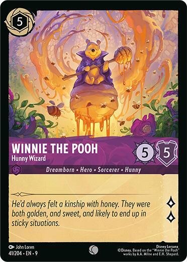 Winnie the Pooh - Hunny Wizard - Fabled Disney Lorcana trading card