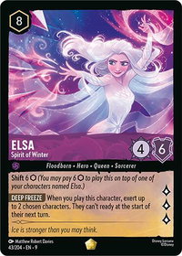 Elsa - Spirit of Winter - Fabled (9) #43/204 - Legendary Disney Lorcana Trading Card