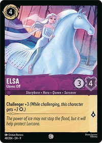 Elsa - Gloves Off - Fabled (9) #48/204 - Common Disney Lorcana Trading Card