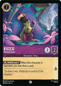 Kuzco - Wanted Llama - Fabled (9) #49/204 - Common Disney Lorcana Trading Card