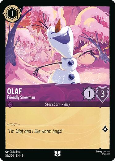 Olaf - Friendly Snowman - Fabled Disney Lorcana trading card