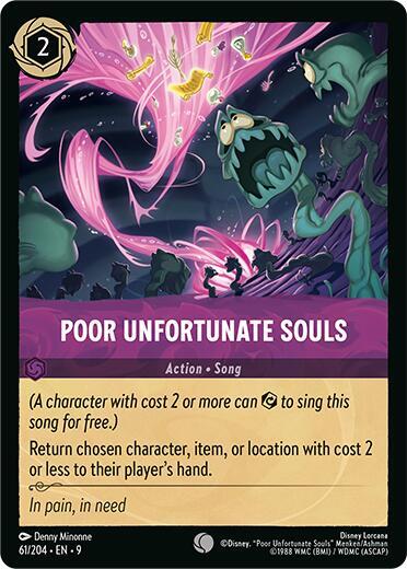 Poor Unfortunate Souls - Fabled Disney Lorcana trading card