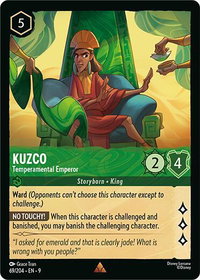 Kuzco - Temperamental Emperor - Fabled (9) #69/204 - Rare Disney Lorcana Trading Card