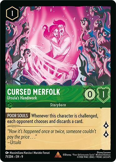 Cursed Merfolk - Ursula's Handiwork - Fabled Disney Lorcana trading card