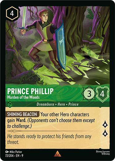 Prince Phillip - Warden of the Woods - Fabled Disney Lorcana trading card
