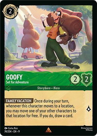 Goofy - Set for Adventure - Fabled (9) #74/204 - Rare Disney Lorcana Trading Card