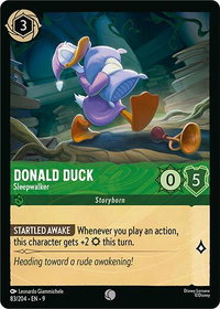 Donald Duck - Sleepwalker - Fabled (9) #83/204 - Common Disney Lorcana Trading Card