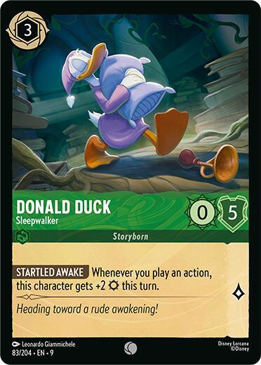 Donald Duck - Sleepwalker - Fabled Disney Lorcana trading card