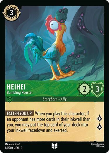 Heihei - Bumbling Rooster - Fabled Disney Lorcana trading card