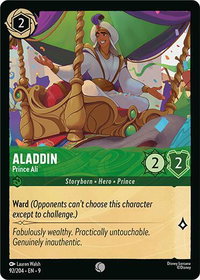 Aladdin - Prince Ali - Fabled (9) #92/204 - Common Disney Lorcana Trading Card