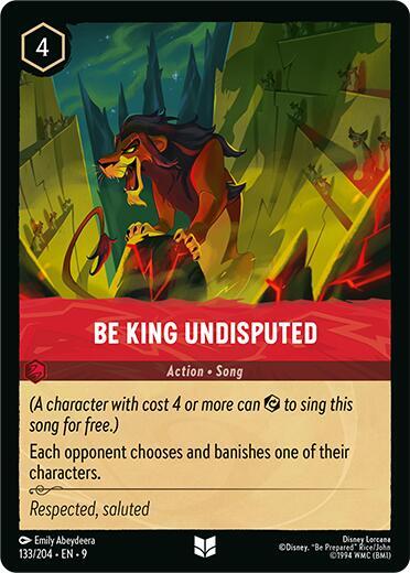 Be King Undisputed - Fabled Disney Lorcana trading card