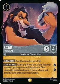 Scar - Finally King - Fabled (9) #175/204 - Legendary Disney Lorcana Trading Card