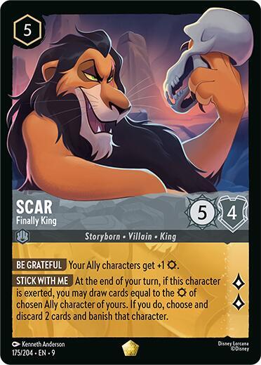 Scar - Finally King - Fabled Disney Lorcana trading card