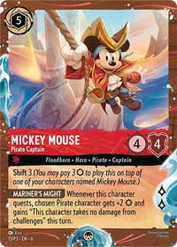 Mickey Mouse - Pirate Captain (Disney Cruise Promo) - Disney Lorcana Promo Cards (DLPC) #13 - Promo Disney Lorcana Trading Card