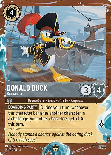 Donald Duck - Buccaneer (Disney Cruise Promo) - Disney Lorcana Promo Cards Disney Lorcana trading card