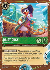 Daisy Duck - Pirate Captain (Disney Cruise Promo) - Disney Lorcana Promo Cards (DLPC) #16 - Promo Disney Lorcana Trading Card