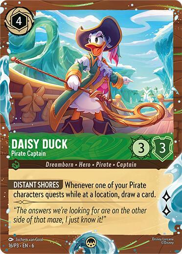 Daisy Duck - Pirate Captain (Disney Cruise Promo) - Disney Lorcana Promo Cards Disney Lorcana trading card