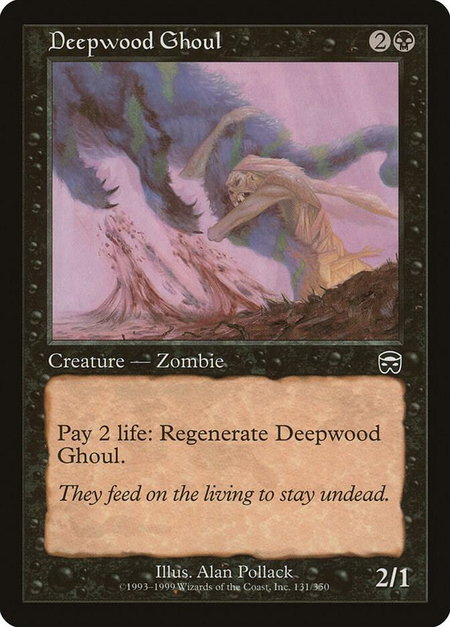 Deepwood Ghoul - Mercadian Masques Magic: The Gathering trading card