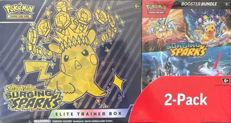 Costco Pokemon Surging Sparks 2-Pack Trainer Box and Booster Bundle - Miscellaneous Cards & Products Pokémon trading card