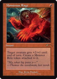 Monstrous Rage (Retro Frame) - WPN & Gateway Promos (WPN) #2 - Rare Magic: The Gathering Trading Card
