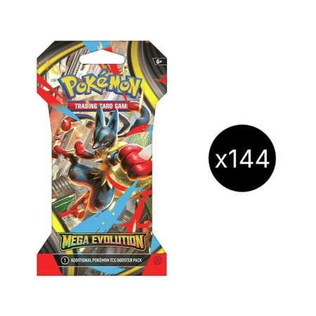 Mega Evolution Sleeved Booster Case trading card from ME01: Mega Evolution Mega Evolution Sleeved Booster Case - ME01: Mega Evolution Pokémon trading card