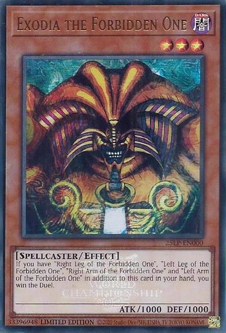 Exodia the Forbidden One (EUR) - Limited Pack World Championship 2025 YuGiOh trading card