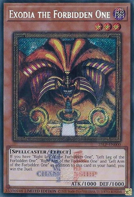 Exodia the Forbidden One (ESR) - Limited Pack World Championship 2025 YuGiOh trading card