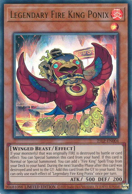 Legendary Fire King Ponix - Limited Pack World Championship 2025 YuGiOh trading card