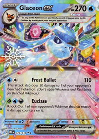 Glaceon ex - 026/131 (Holiday Calendar) - SV: Prismatic Evolutions (PRE) #026/131 - Double Rare Pokémon Trading Card