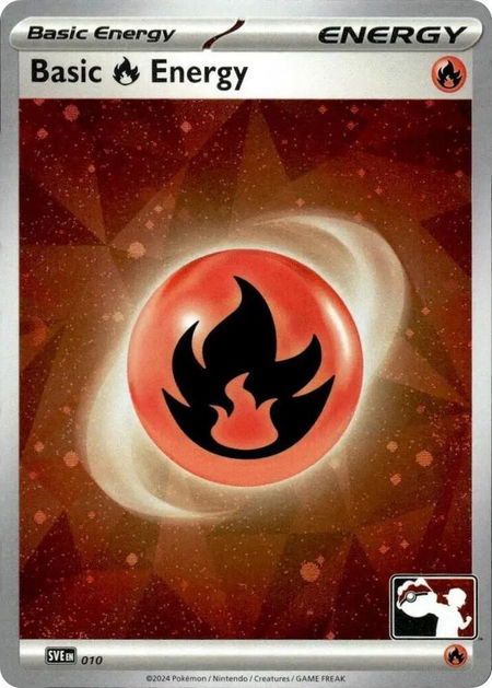 Basic Fire Energy - 010 (Cosmos Holo) - Prize Pack Series Cards Pokémon trading card