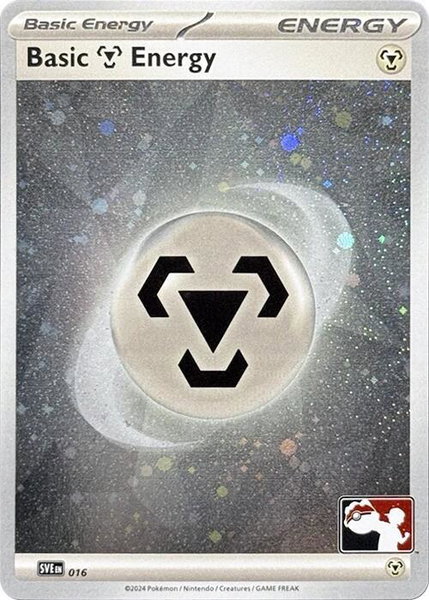 Basic Metal Energy - 016 (Cosmos Holo) trading card from Prize Pack Series Cards Basic Metal Energy - 016 (Cosmos Holo) - Prize Pack Series Cards Pokémon trading card