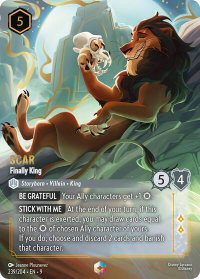 Scar - Finally King (Enchanted) - Fabled (9) #239/204 - Enchanted Disney Lorcana Trading Card