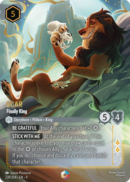 Scar - Finally King (Enchanted) - Fabled Disney Lorcana trading card