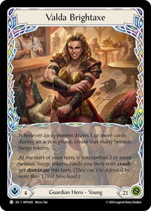 Valda Brightaxe // High Riser - Mastery Pack Guardian  #MPG002 // MPG003 - Rare Flesh and Blood Trading Card