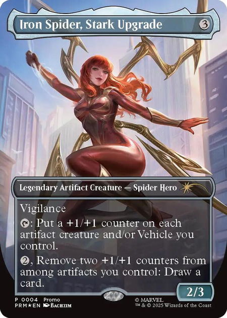 Iron Spider, Stark Upgrade (Borderless) - Media Promos Magic: The Gathering trading card