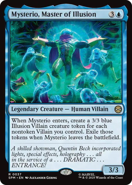 Mysterio, Master of Illusion trading card from Marvel's Spider-Man Mysterio, Master of Illusion - Marvel's Spider-Man Magic: The Gathering trading card