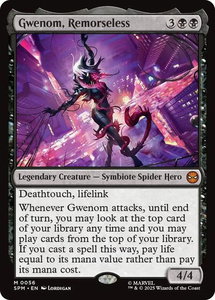 Gwenom, Remorseless - Marvel's Spider-Man (SPM) #56 - Mythic Rare Magic: The Gathering Trading Card