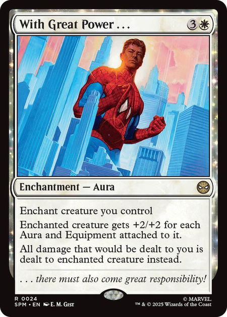 With Great Power . . . - Marvel's Spider-Man Magic: The Gathering trading card