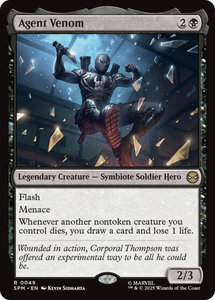 Agent Venom - Marvel's Spider-Man (SPM) #49 - Rare Magic: The Gathering Trading Card