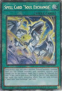Spell Card "Soul Exchange" - 2025 Mega-Pack (MP25) #MP25-EN007 - Starlight Rare YuGiOh Trading Card