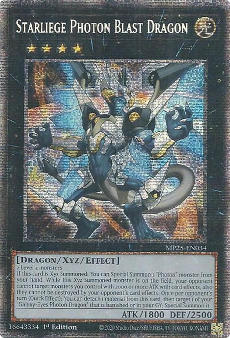 Starliege Photon Blast Dragon - 2025 Mega-Pack YuGiOh trading card