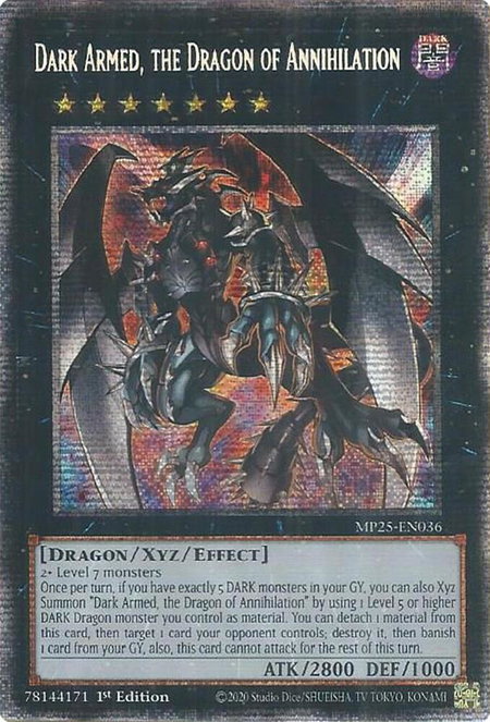 Dark Armed, the Dragon of Annihilation - 2025 Mega-Pack YuGiOh trading card