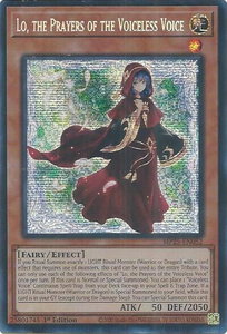 Lo, the Prayers of the Voiceless Voice - 2025 Mega-Pack (MP25) #MP25-EN052 - Prismatic Secret Rare YuGiOh Trading Card