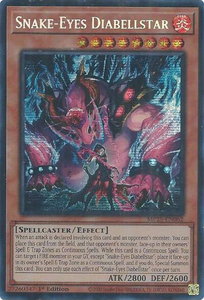 Snake-Eyes Diabellstar - 2025 Mega-Pack (MP25) #MP25-EN062 - Prismatic Secret Rare YuGiOh Trading Card