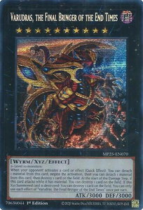 Varudras, the Final Bringer of the End Times - 2025 Mega-Pack (MP25) #MP25-EN070 - Prismatic Secret Rare YuGiOh Trading Card
