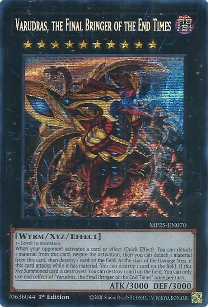 Varudras, the Final Bringer of the End Times - 2025 Mega-Pack YuGiOh trading card