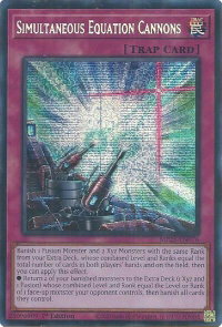 Simultaneous Equation Cannons - 2025 Mega-Pack (MP25) #MP25-EN076 - Prismatic Secret Rare YuGiOh Trading Card